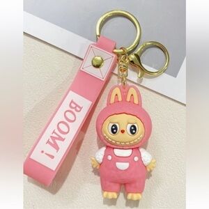 Adorable Pink Bunny Labubu Keychain NEW with Tags